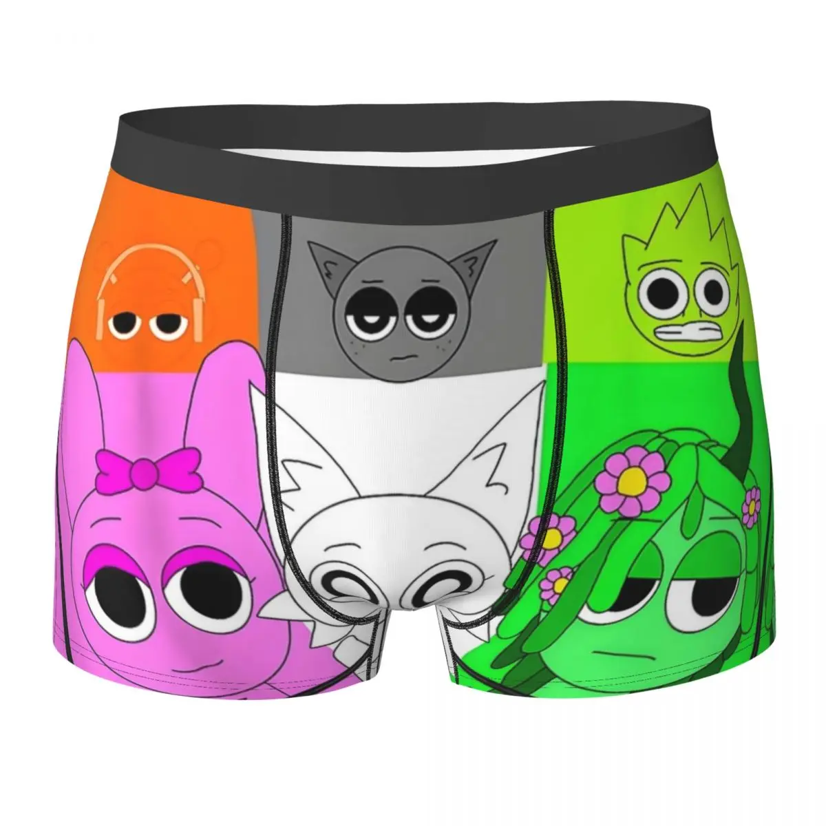 

Горячее игровое нижнее белье Sprunki, мягкие трусы с героями мультфильмов Incredibox, шорты на заказ, трусы, сумка, мужские боксеры большого размера