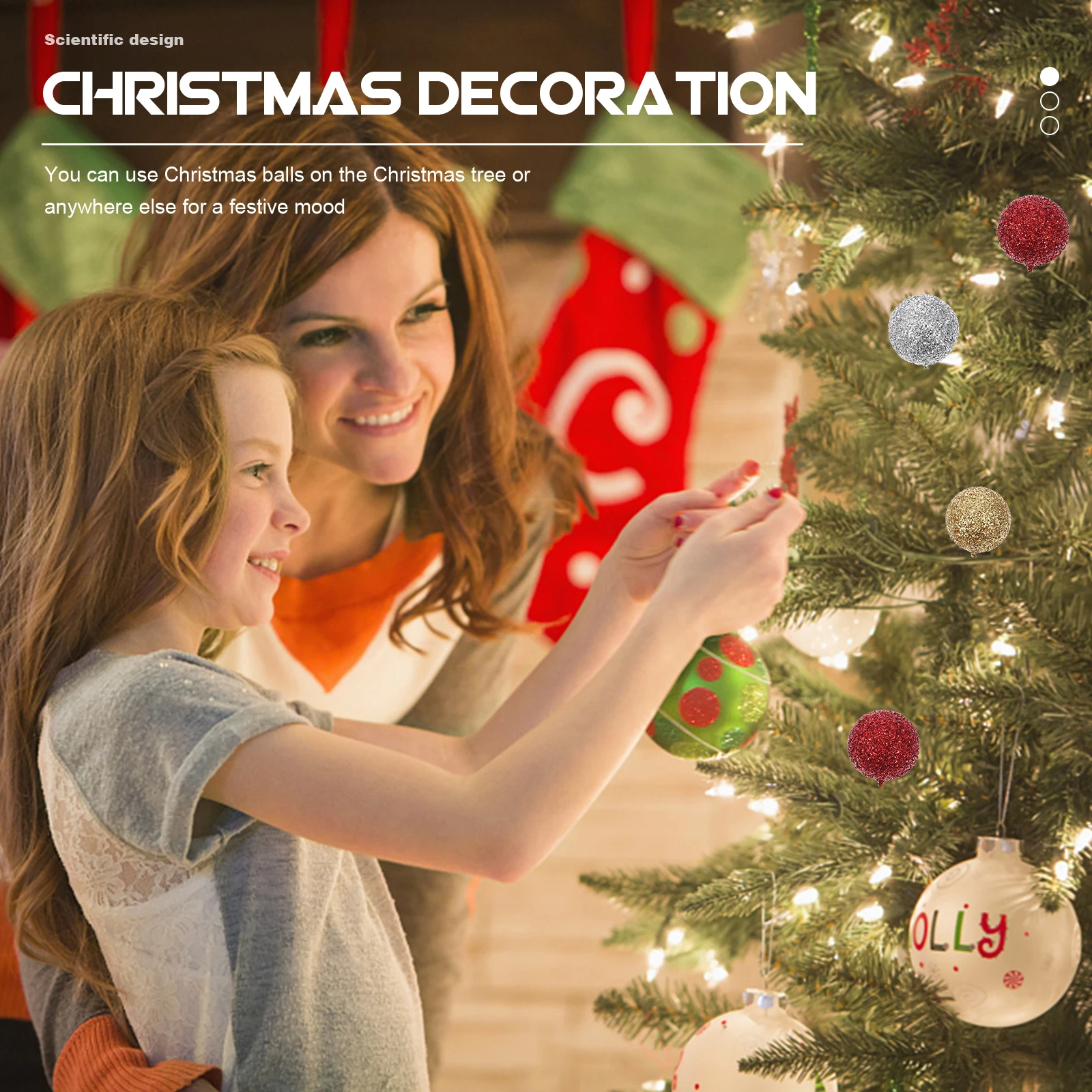 

150Pcs Simulated Powdered Pinecone Sparkling Red Christmas Ball Ornaments Hanging Decor for Home Tree Winter Holiday Party