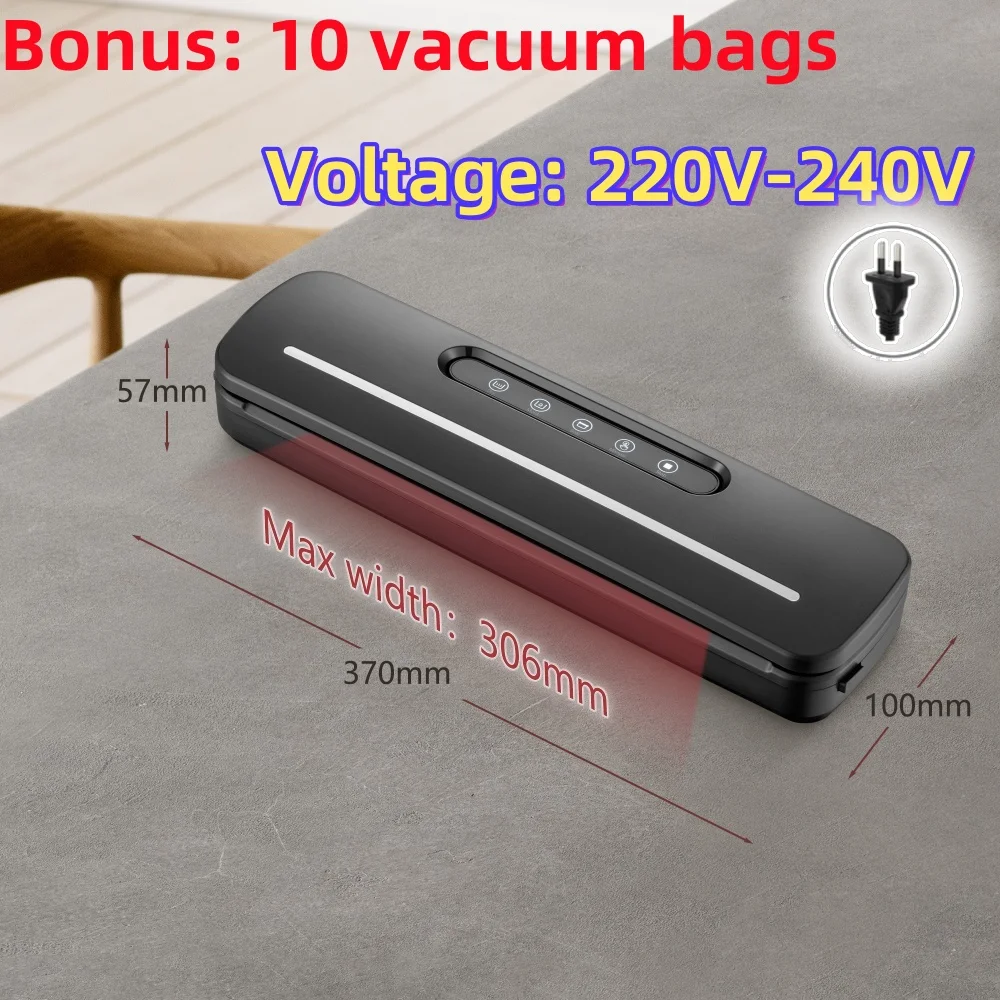 Automatic Food Vacuum Sealing Packaging Machine Sealing Machine Portable Household Vacuum Food Sealing Comes with 10 Vacuum Bags