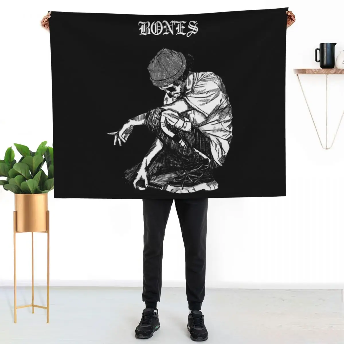Drawn Up Sesh Bones Premium Throw Blanket Personalized Gift for winter Bed Fashionable Luxury Furry Loose Blankets