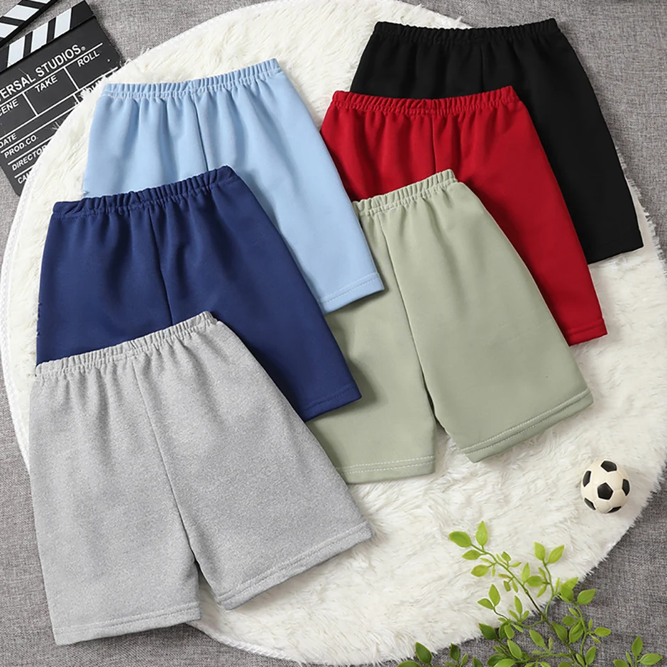 3/6-teiliges Set mit mehrfarbigen Kordelzug-Freizeitshorts für Kinder für Jungen und Mädchen, Sommersport, Laufen, Radfahren, vielseitige Hose – Detail 4