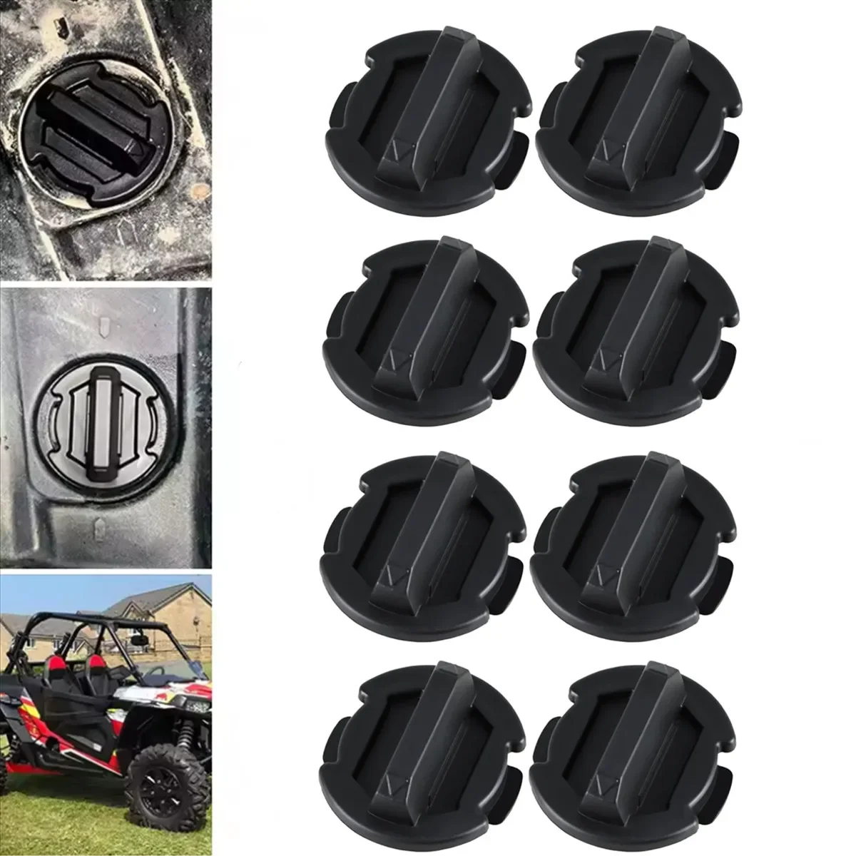 2/4/8 pcs Floor Drain Plug Twist Trap Seal for 2014-2019 Polaris RZR 1000 900 XP Turbo Models ATV Accessories