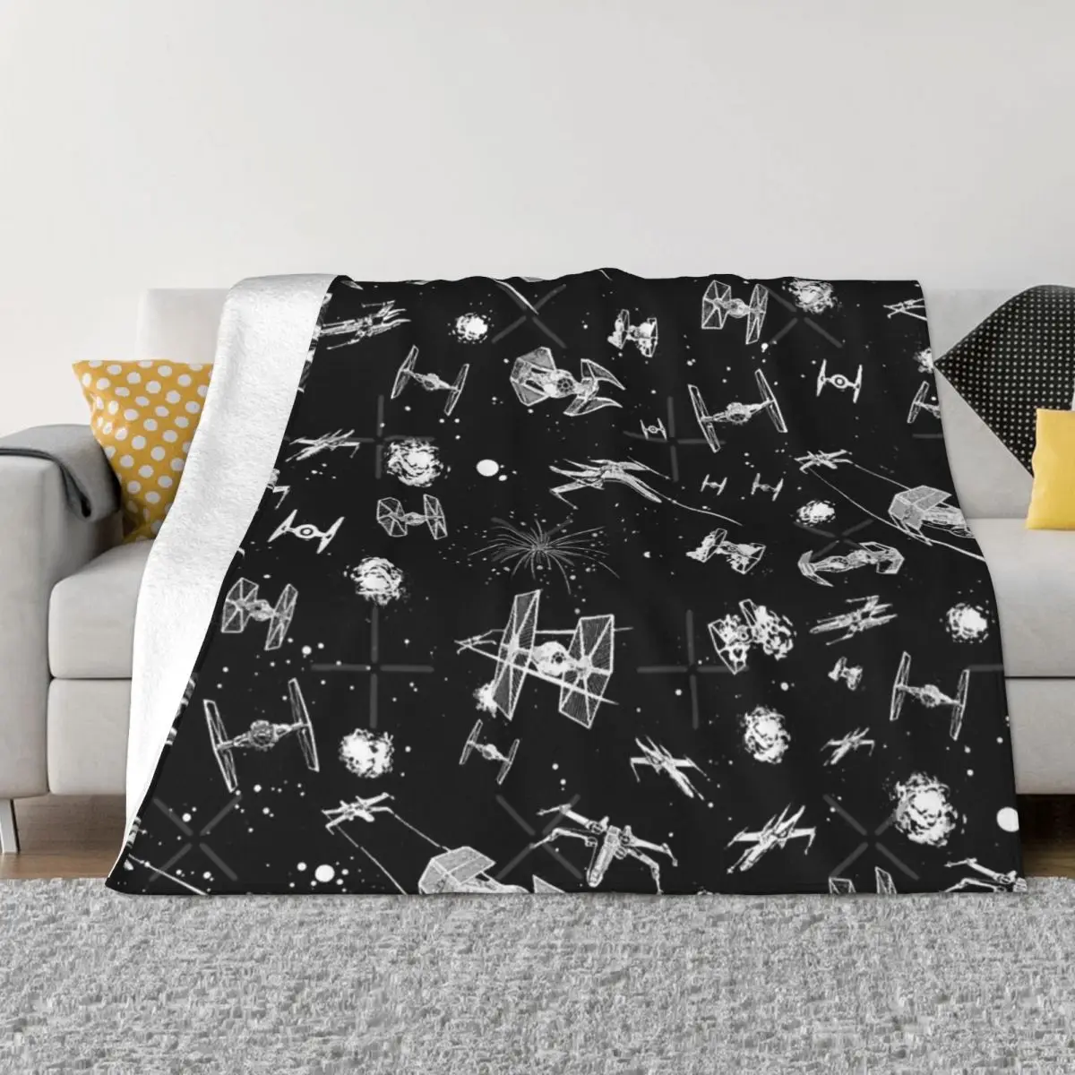 Space Ship Battle Home Blanket Throw Blanket Blankets And Throws Throw Blanket