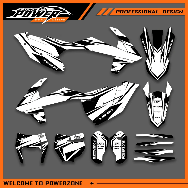 

POWERZONE для KTM, мотокросса, графический фон, наклейки, наборы наклеек для KTM 2016 2017 2018 SXF 2017 2018 2019 EXC, индивидуальные 01