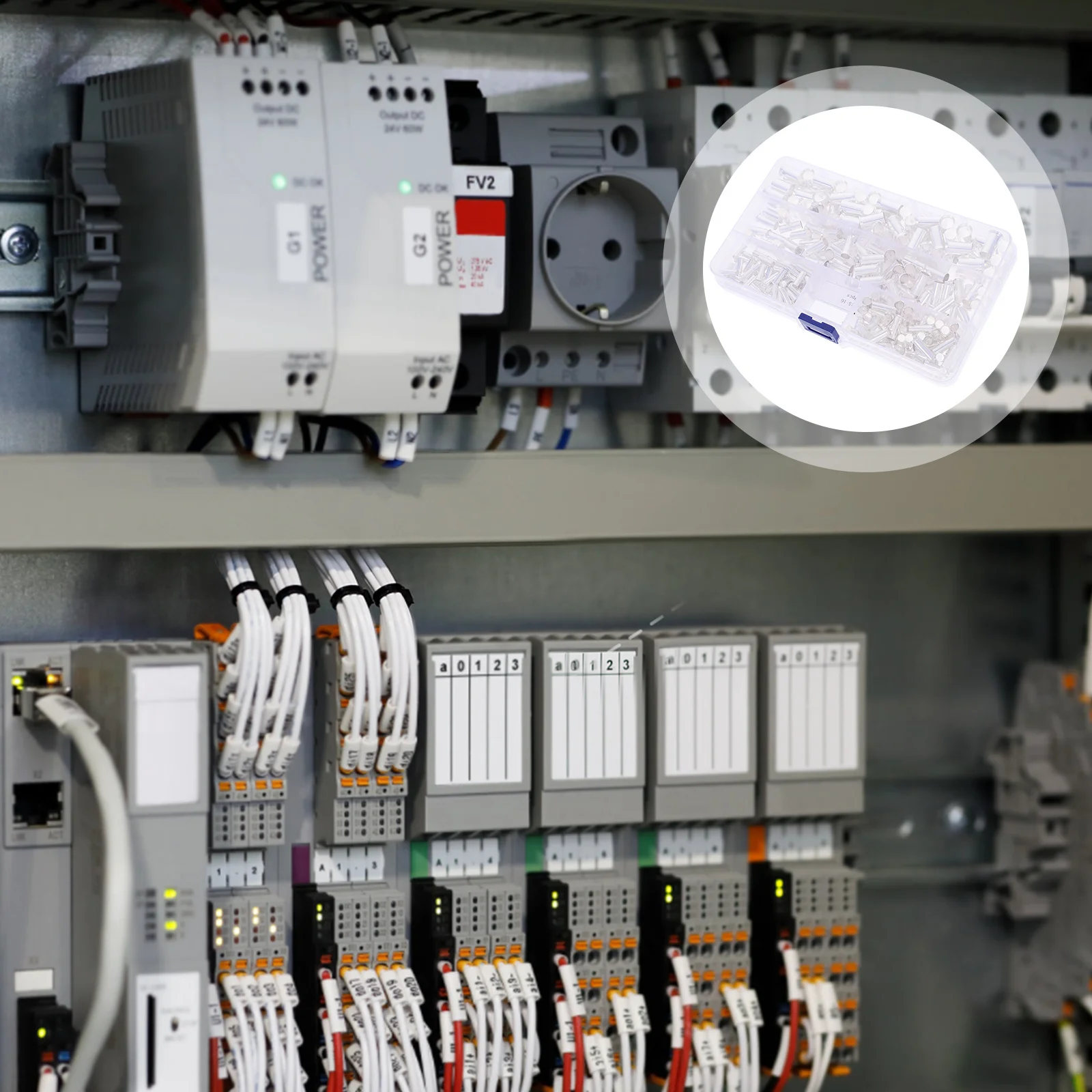 

240Pcs Tinned Copper Wire Ferrules Electrical Cord End Terminals Crimp Connectors Kit for 2 4 6 8 Awg Wire Cord End Terminal