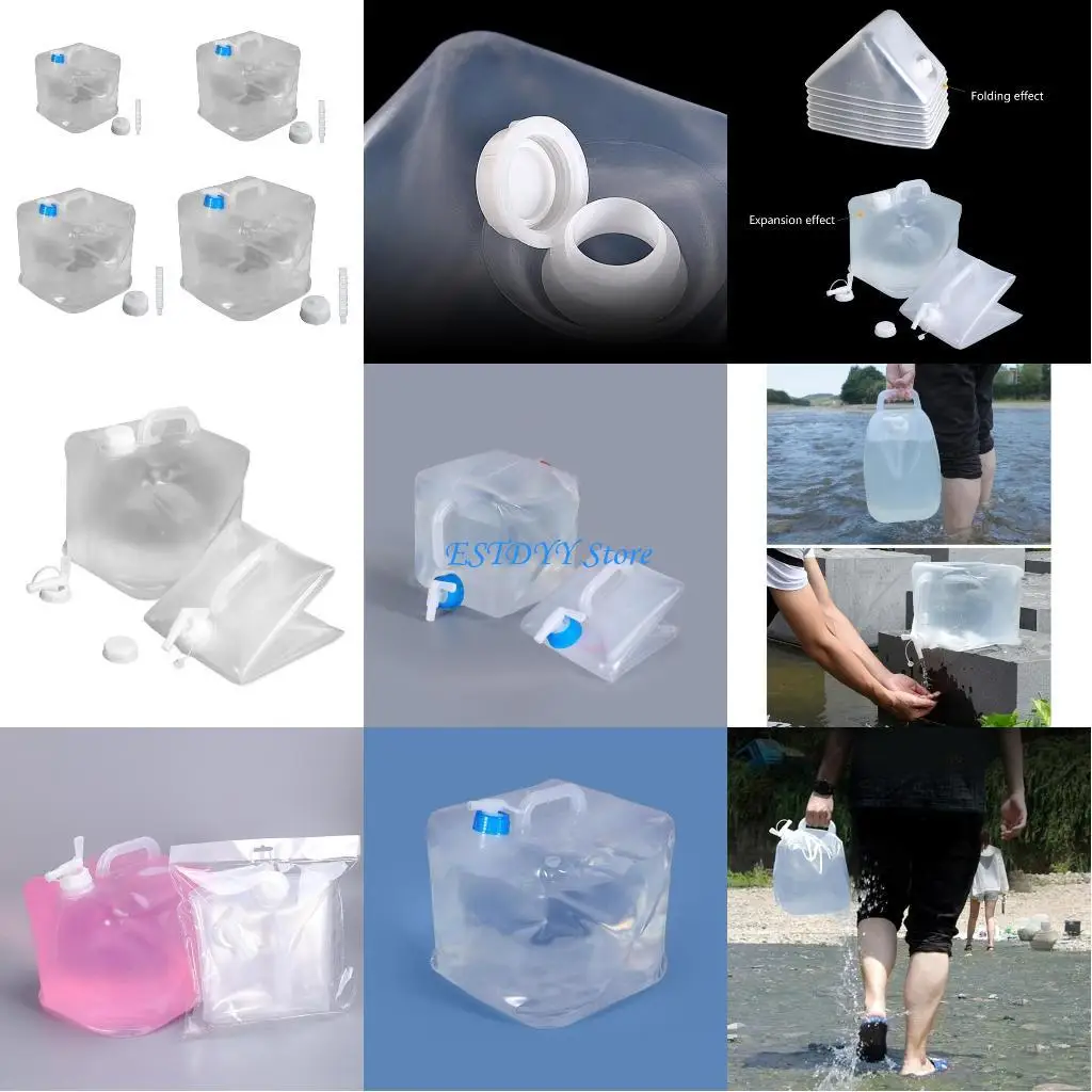 

G6DE Collapsible Water Storage Container Camping Drinking Bag Water Storage Bucket