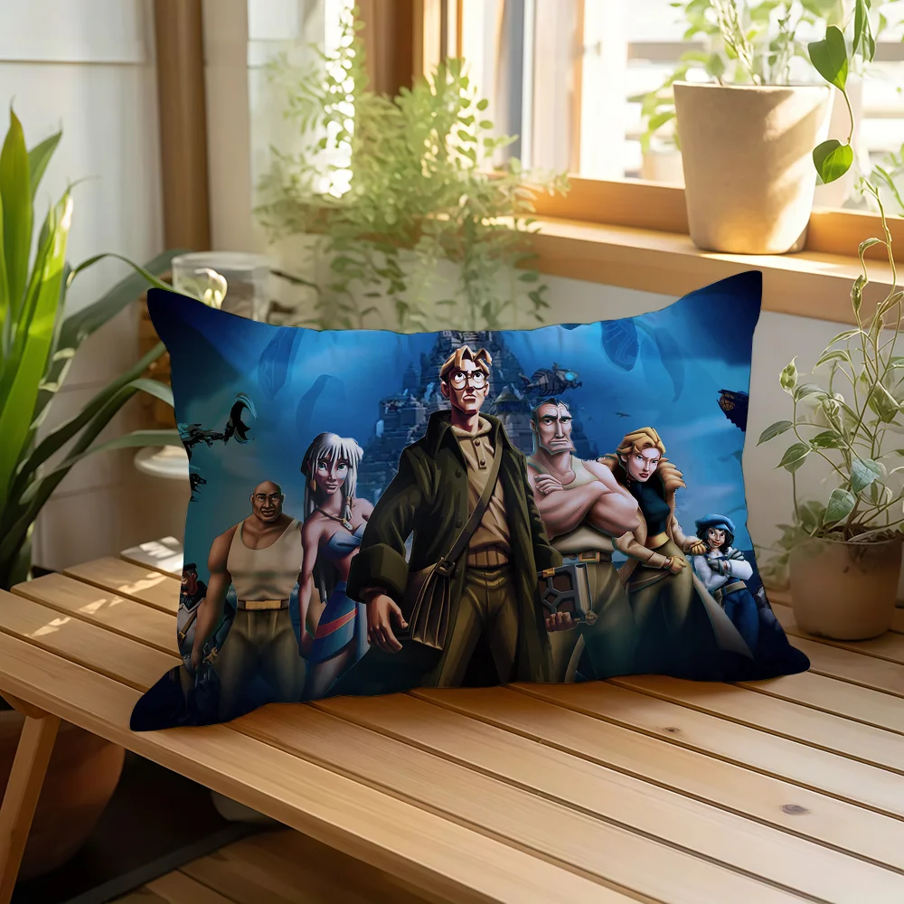 الكرتون أتلانتس الإمبراطورية المفقودة غطاء الوسادة أريكة غرفة المعيشة مكتب مستطيل وسادة المنزل مقهى الفراش ضرب المنتج