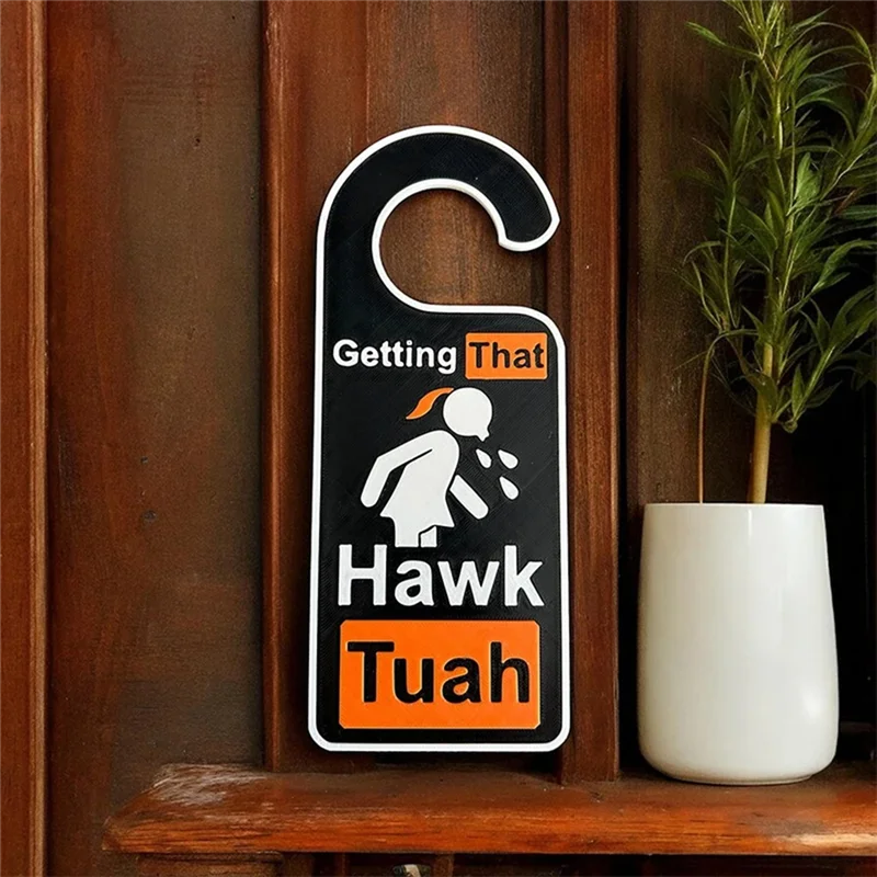 Funny Door Knob Hanger Acrylic Interesting Door Handle Hook Spoof Spit Acrylic Door Hangers Decoration-AT64