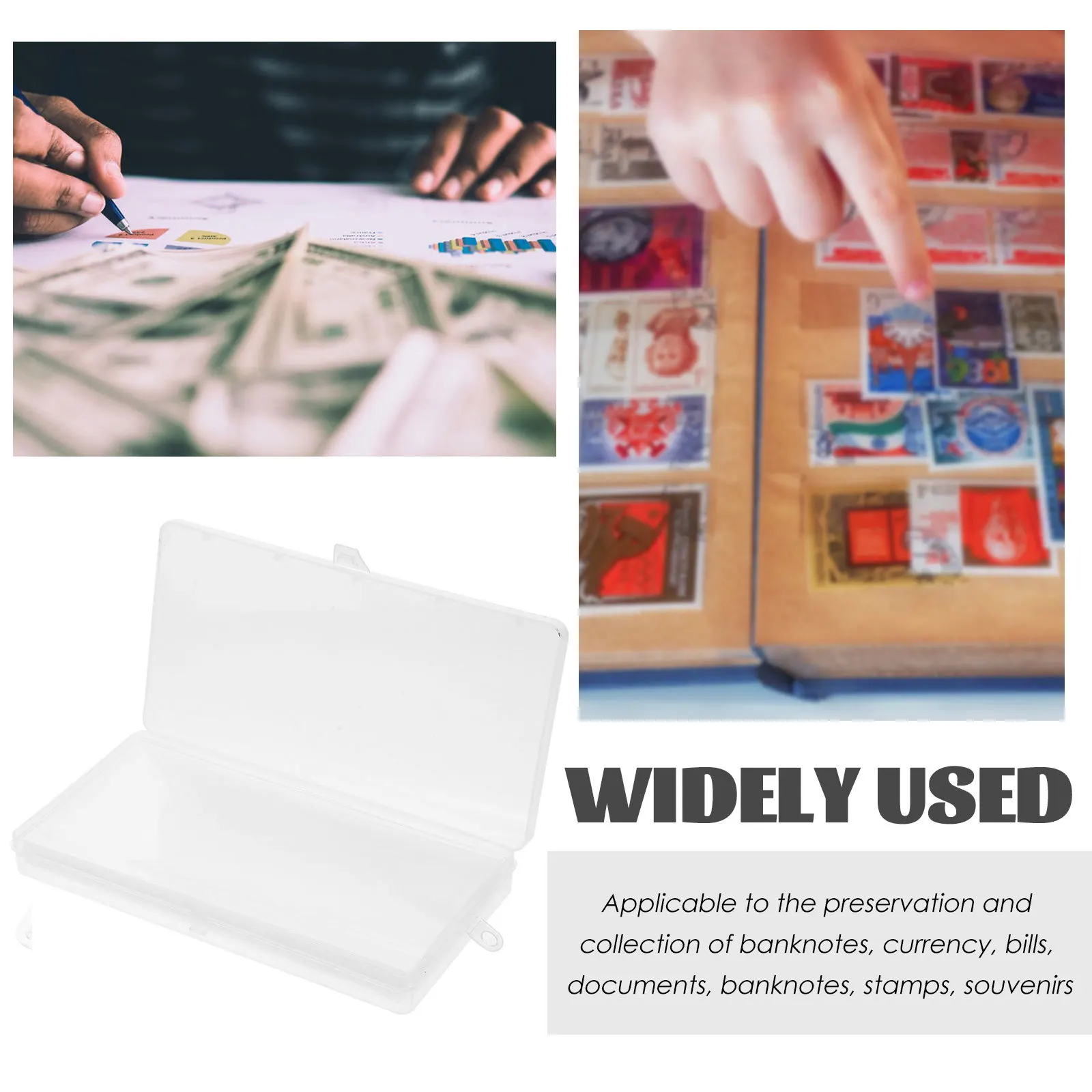 1 conjunto de sacos de proteção de dinheiro de papel transparente suportes de armazenamento de notas para coletar notas de moeda documentos bilhetes planos
