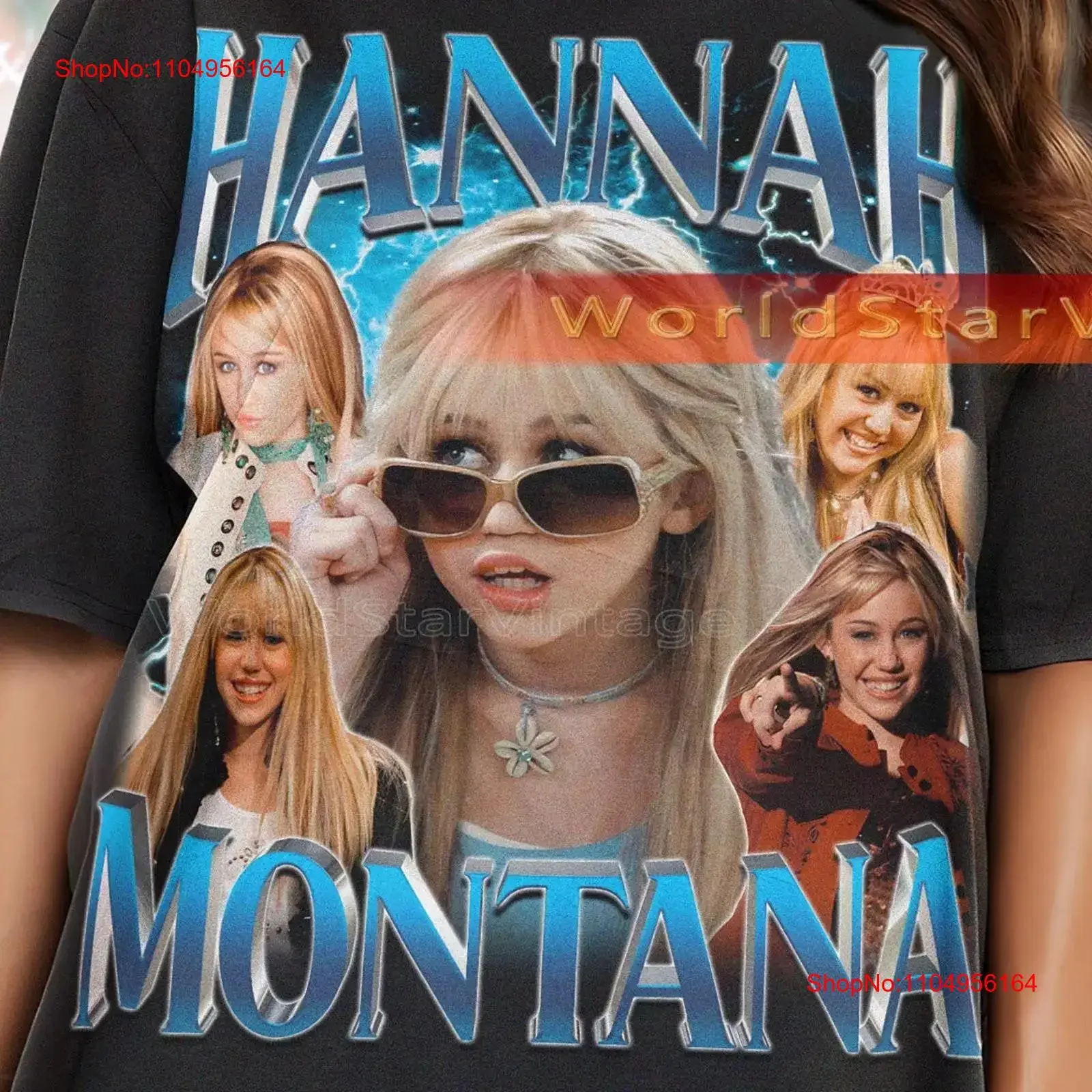 HANNAH MONTANA Vintage T Shirt Homage Fan Retro 90s Sweater Movies vintage Washed streetwear graphic Casual Stretched Stylish