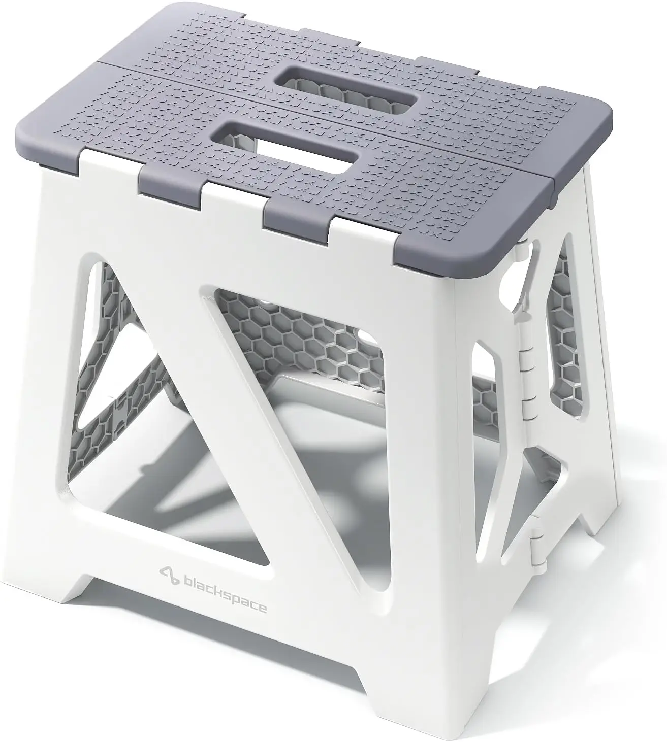 

13" Folding Step Stool for Adults, 250 lbs Capacity Non-Slip Compact Plastic Foldable Step Stool with Handle, Portable