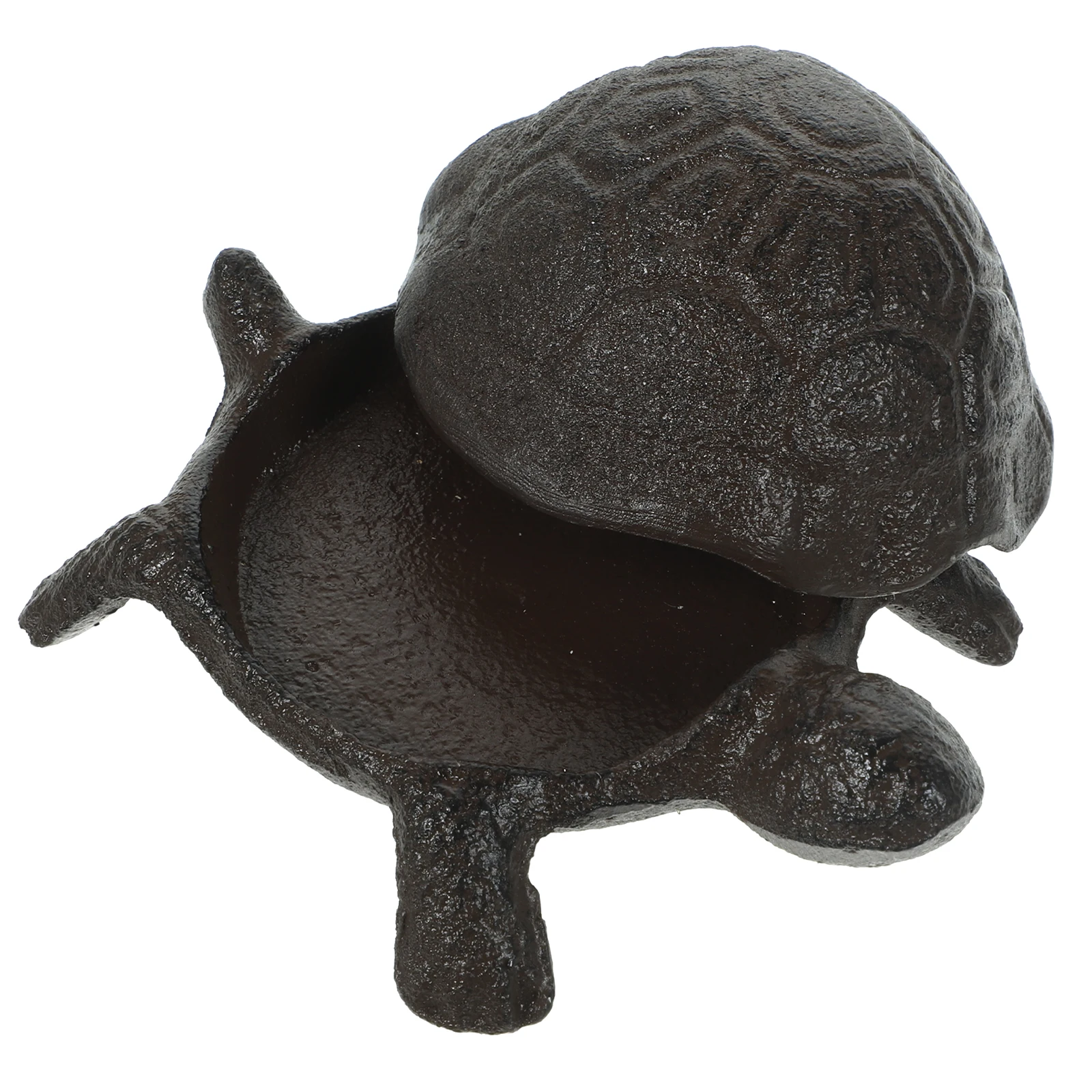 

Key Box Hiding Spot Iron Sea Turtle Holder Safe Garden Ornament Brown Color Lifelike Design Metal Craftsmanship Key Hider