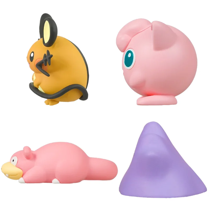 TOMY 2025 Czerwiec Nowy Produkt Figurki Pokemon Super Słodkie Kawaii Dedenne Jigglypuff Slowpoke Ditto Kolekcja Anime Model Prezenty