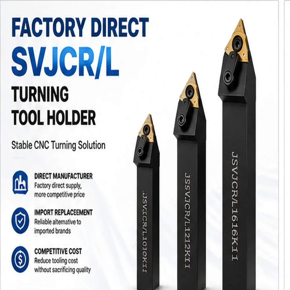 JSVJCR/L CNC Turning Tool Holder Factory Direct Supply Precision External Turning Holder for CNC Lathe