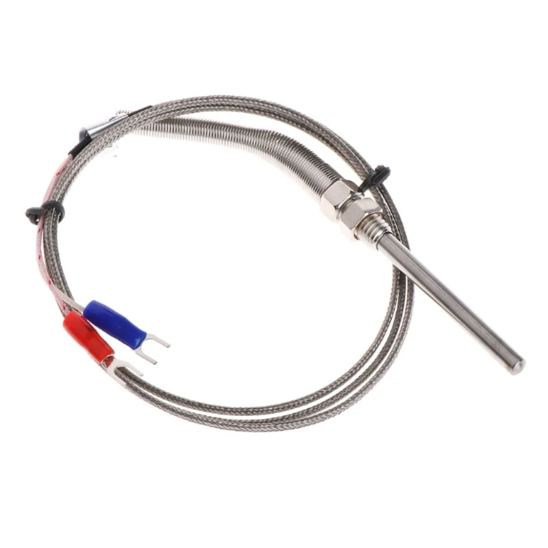 1M K-Type Thermocouple Probe 0 500°C for Monitor Machines and Liquids 5mm x 50mm 2Wire Thread Mounted in Ovens Dropshipping