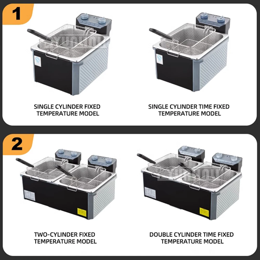 20L Commercial Electric Fryer Large Capacity Electric Deep Frying Machine Multifunctional French Fries Machine