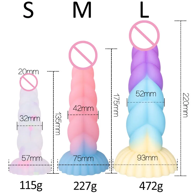 Lichtgevende Dildo Anal Toy Butt Plug Vrouwelijke Masturbator Penis Zachte Siliconen Zuignap Dildos Volwassen Seksspeeltjes Voor Vrouwen