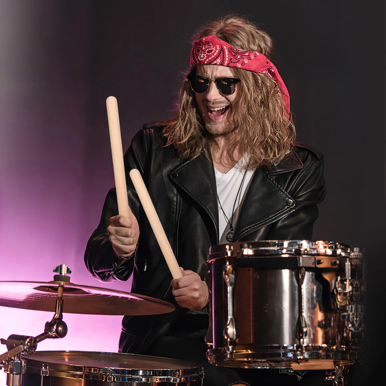 

1Pair Drum Sticks Taiko Master Accessories Smooth Lightweight Rhythm Wooden Percussion Sticks for Kids Teens Adults Musical