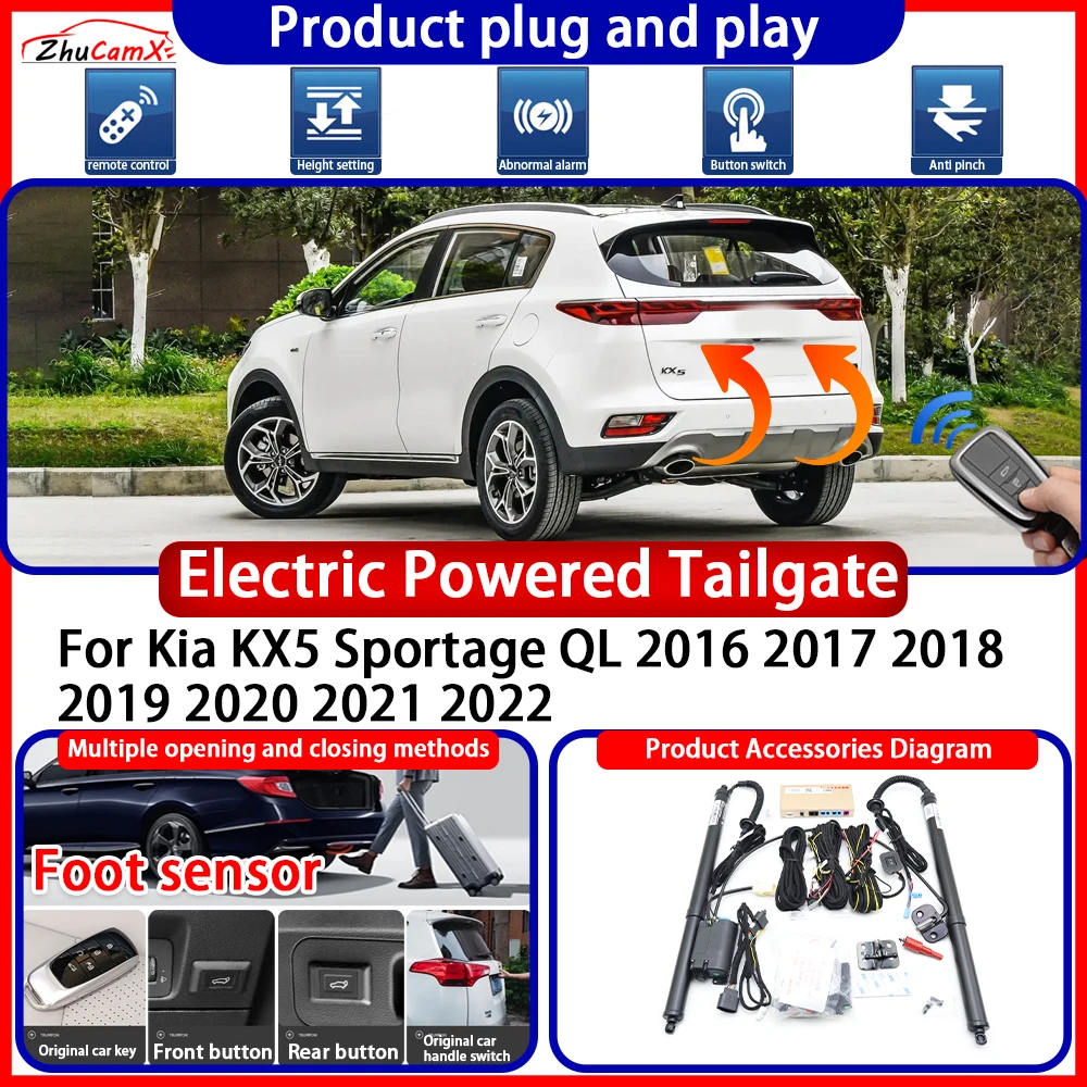 Powered Tailgate for Kia KX5 Sportage QL 2016 2017 2018 2019 2020 2021 2022 anti pinch Smart Intelligent Control Gate Lift Kit