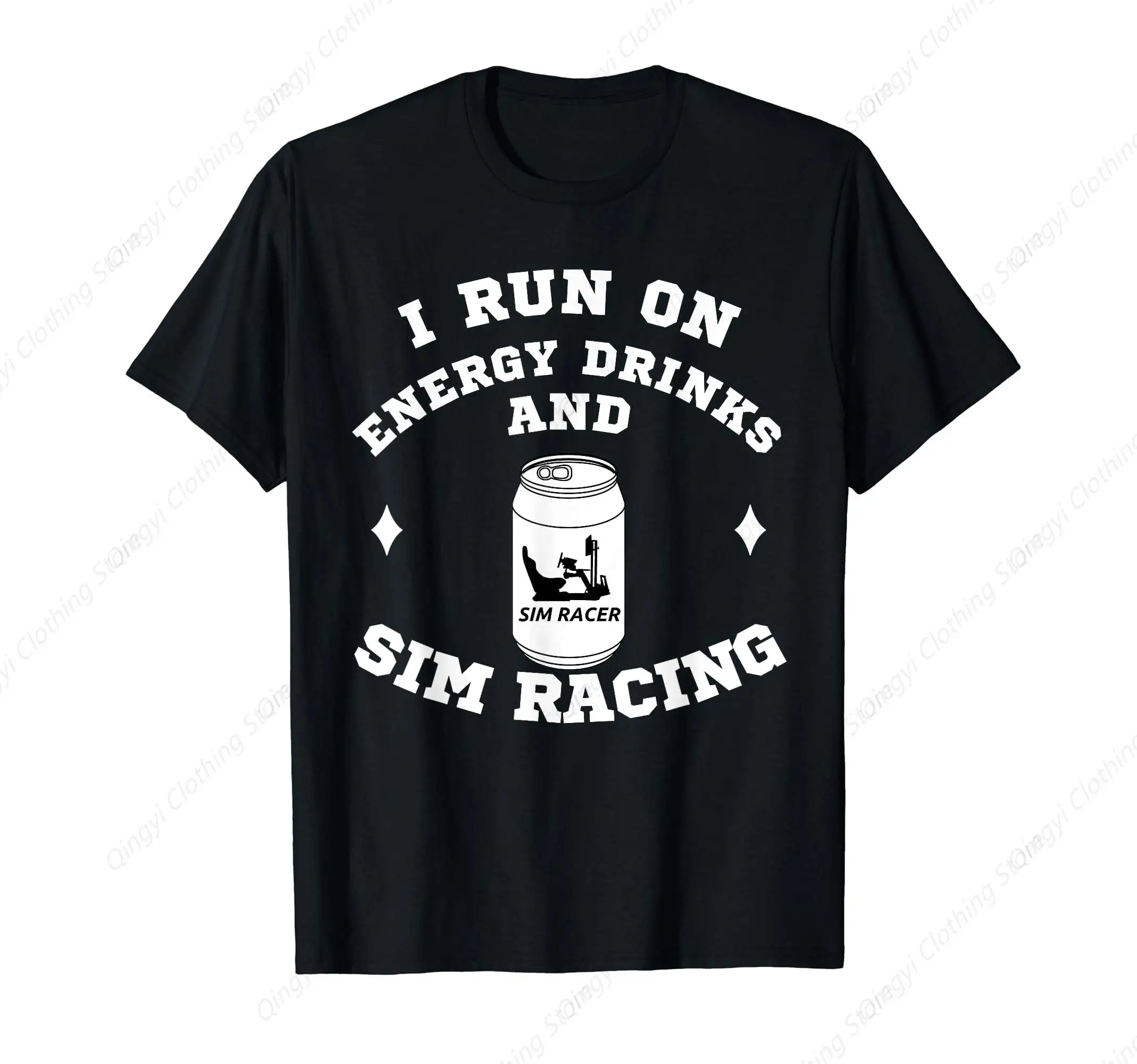 

I Run On Energy Drinks And Sim Racing Gamer Sim Race T-Shirt