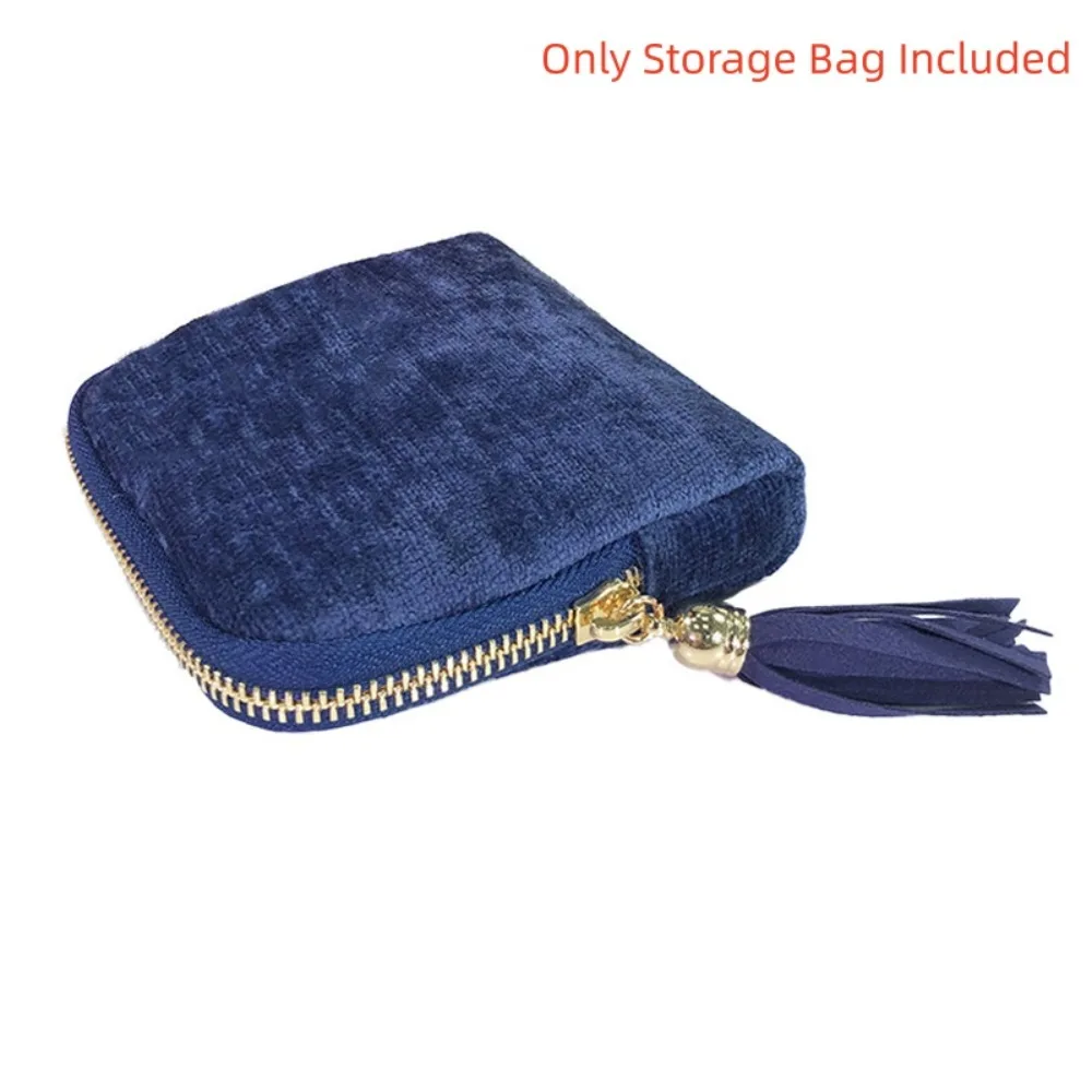 6-Layer Velvet Travel Jewelry Pouch Soft Multi-Compartment Portable Zippered Storage Bag Multifunctional Luxury