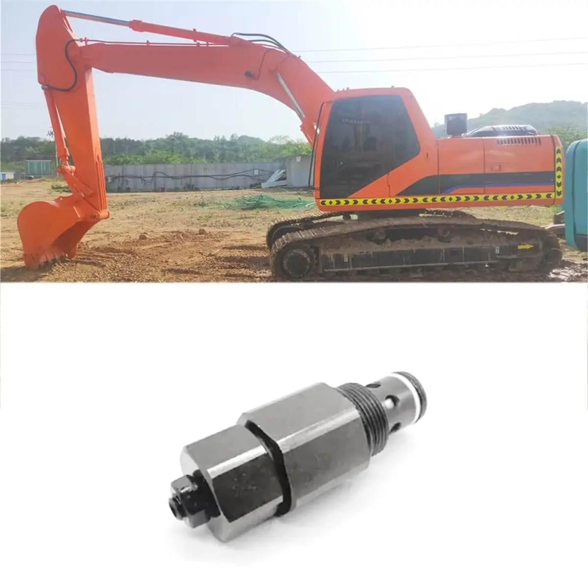 #10C Overload Relief Valve,For HD820/Doosan DH220-5/-7/225-7/DX140W Overload Relief Valve (Silver)