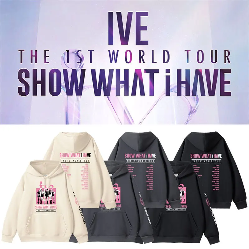 

IVE Show What I Have Hoodies World Tour Same Sweatshirt Women Men Korean Fashion Popular Loose Hoodie Kpop fans Couples Clothes