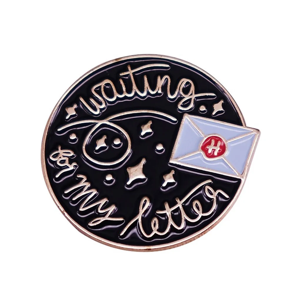 Factory Direct Custom Soft Enamel Lapel Pins Waiting For Letters Stamped Badge DIY Personal Logo Brooches Backpack Accessories