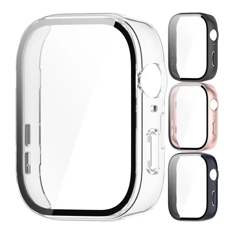 กระจก + เคสสำหรับนาฬิกา Huawei เคสป้องกันหน้าจอ3ชิ้นแบบแข็งกันกระแทก PC เคสนาฬิกากระจกนิรภัยสำหรับ Huawei Watch Fit 3