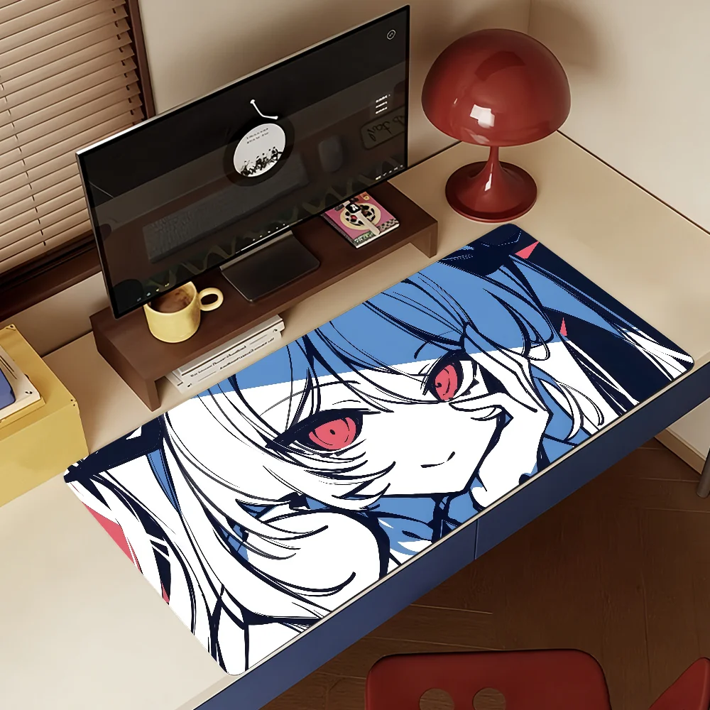 The NOexistenceN of You AND Me Anime Girl Large Gaming Mousepad Extended Desk Mat Non‑Slip Rubber Laptop Home Office Table Decor