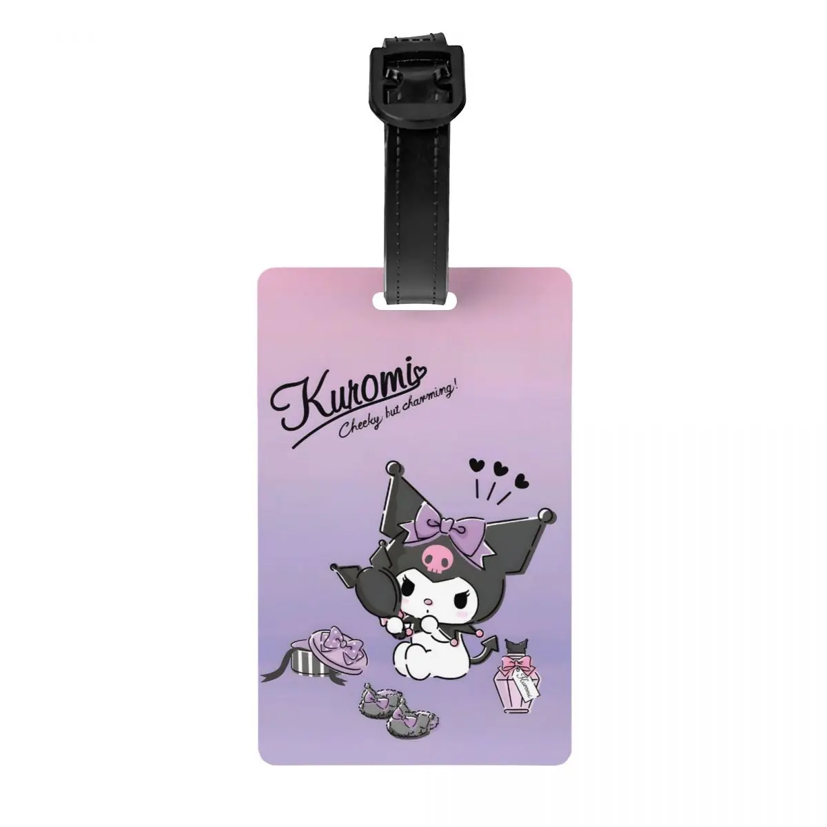 

Custom Kuromi Anime Luggage Tag for Suitcases Cute Anime Baggage Tags Privacy Cover Name ID Card