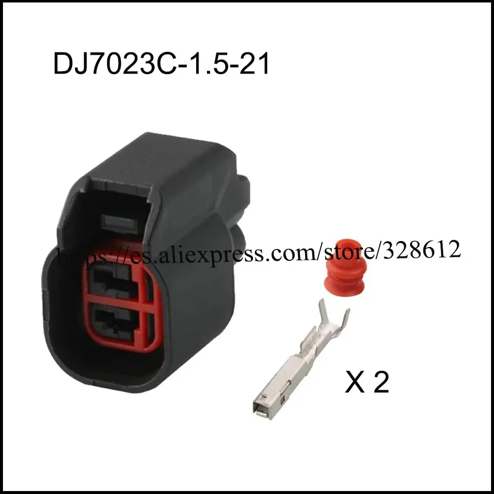 200set DJ7023C-1.5-11 DJ7023C-1.5-21 automotive Waterproof connector 2 pin famale male cable Plug socket  Includes terminal seal