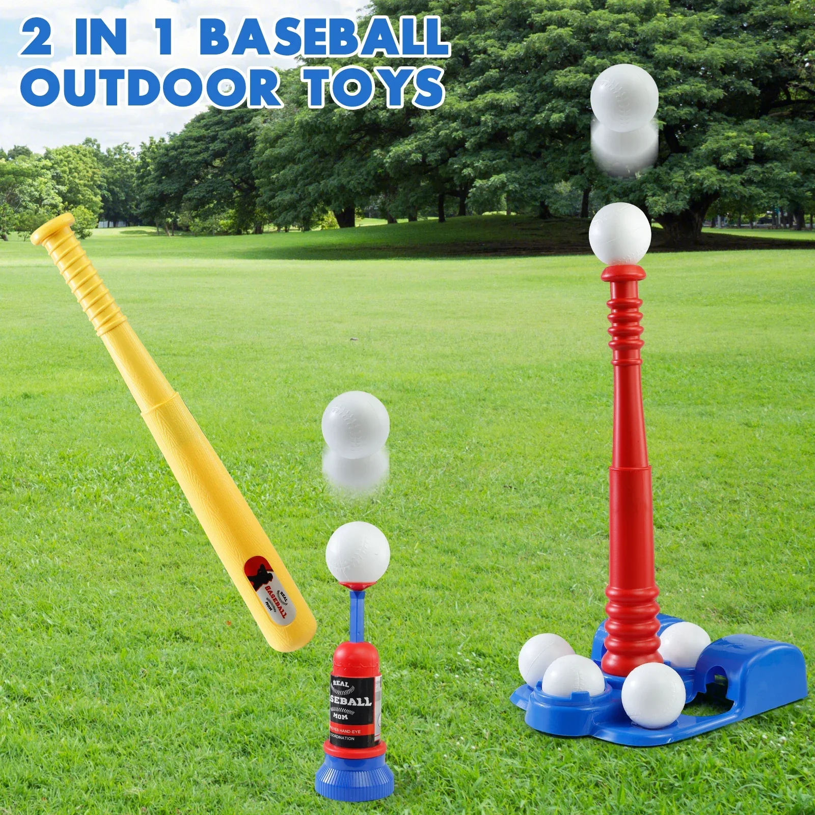Sports Equipment For Boys - MQUDUO 2-in-1 Baseball-Schlagset für Jungen und