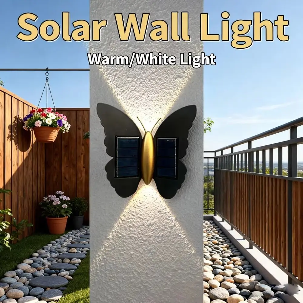 

Butterfly Shaped Butterfly Solar Wall Light Auto On/Off Solar Powered Solar Powered Wall Light Motion Sensor Decorative Lighting
