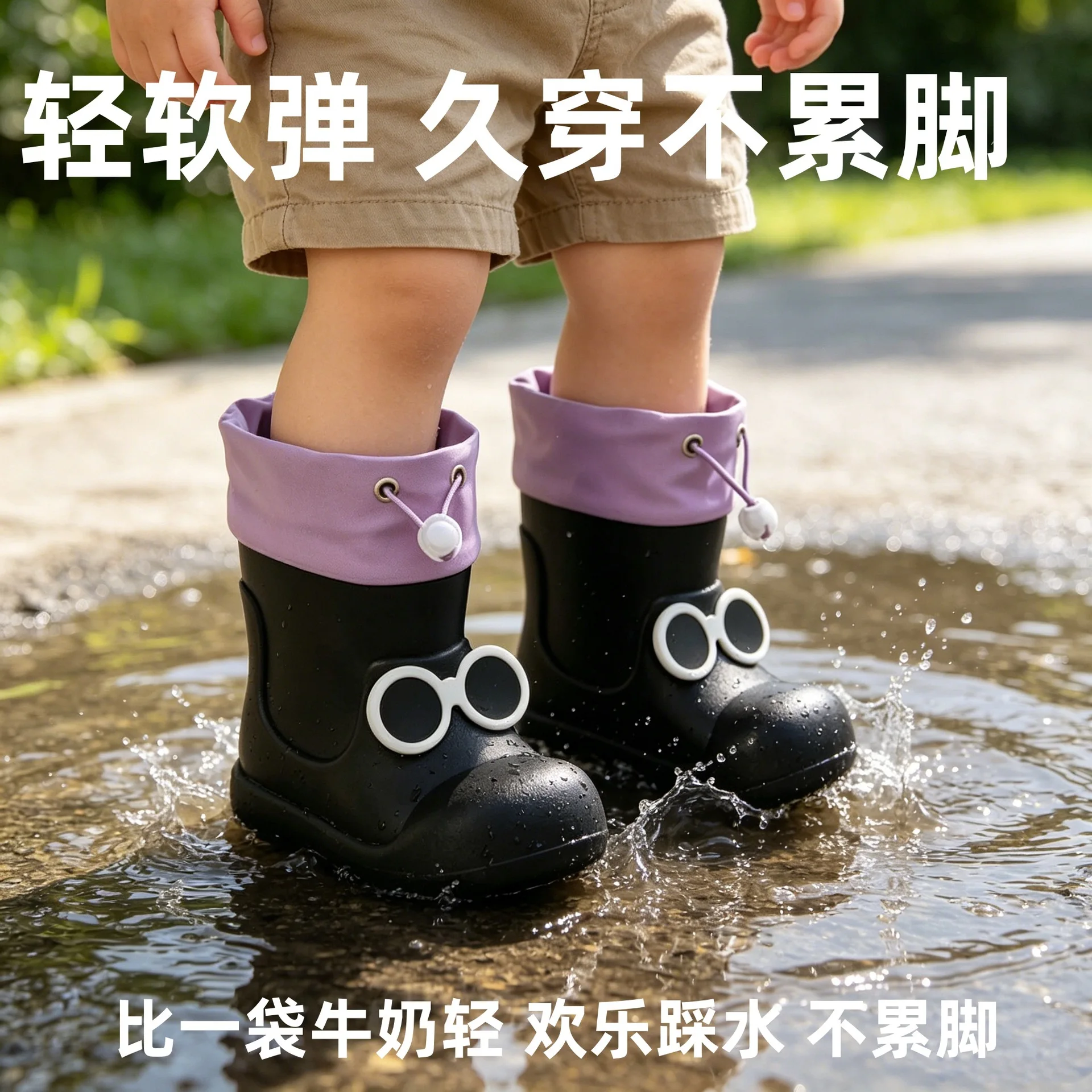 Baby Boys Girls Raining Boots 2026 Cute Kids Rain Boots Waterproof Toddler Water Shoes Kindergarten Children Rain Boots