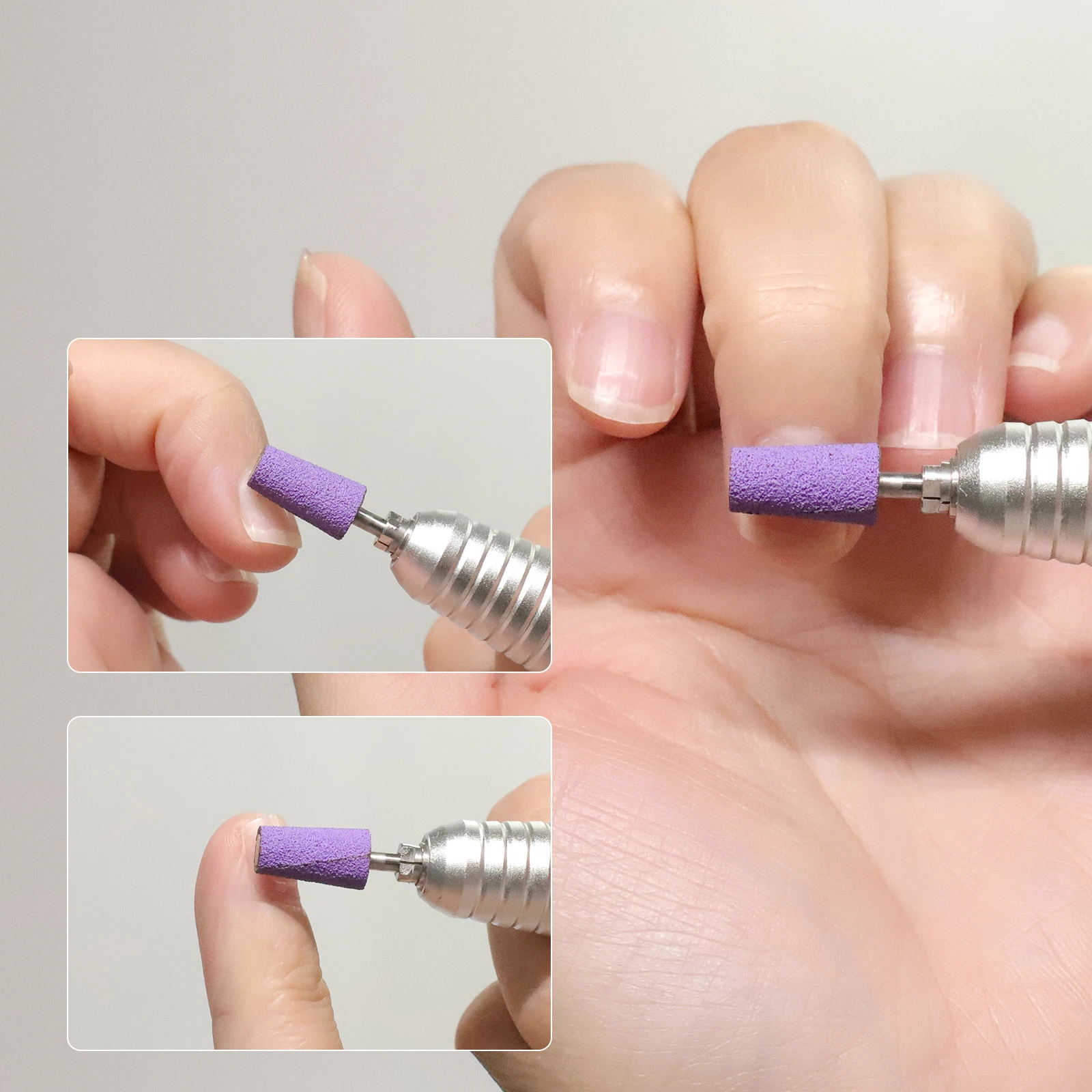 Nagelschleifbänder, neue konische Schleifkappen, 180/240 Körnung, Set zum Entfernen von Gel-Nagellack, Maniküre, Pediküre, professionelle Werkzeuge – Detail 6