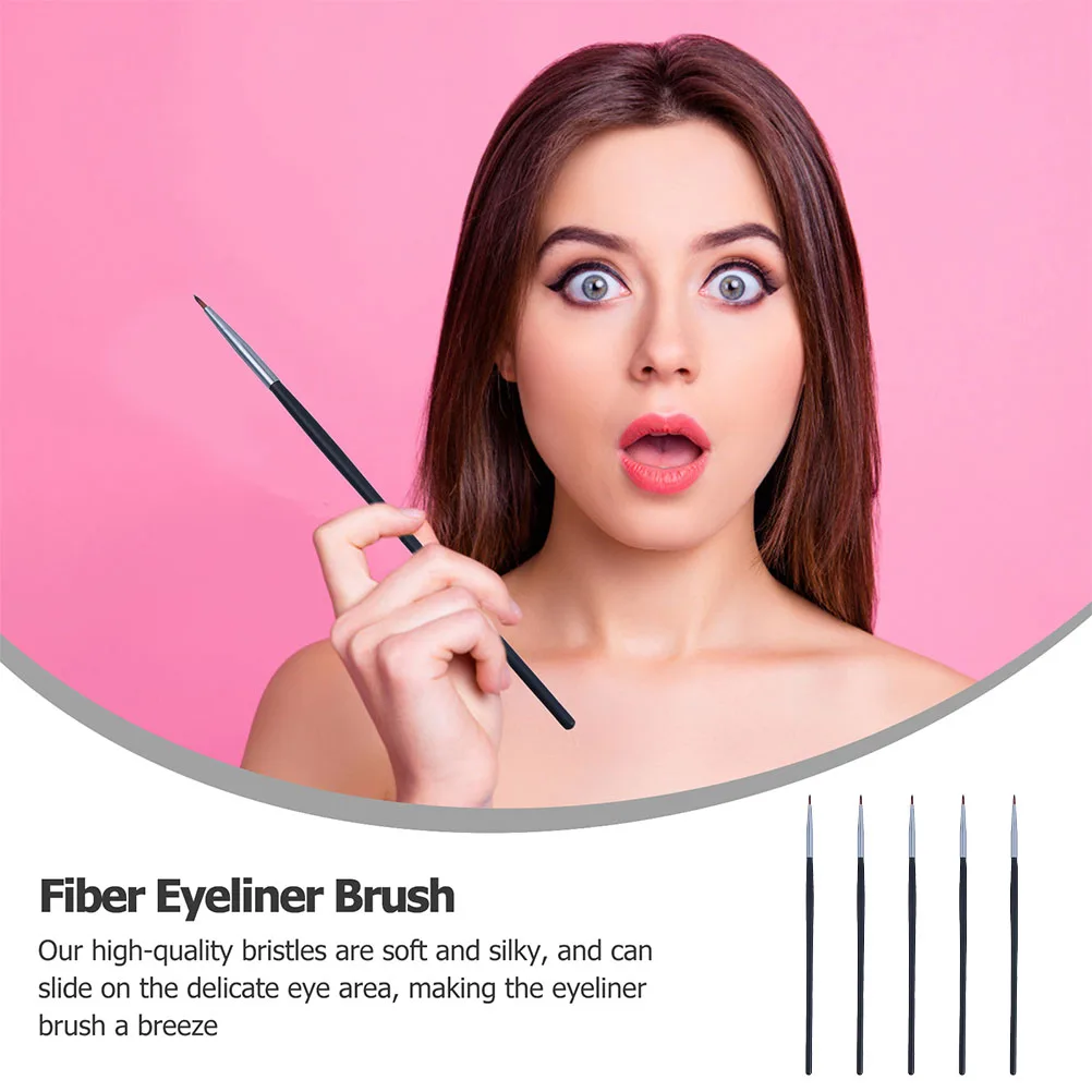 

5pcs Eyeliner Applicator Makeup Brush Set Soft Durable Lipstick Brush Eye Shadow Portable For Home Salon Use Ideal Gift Women