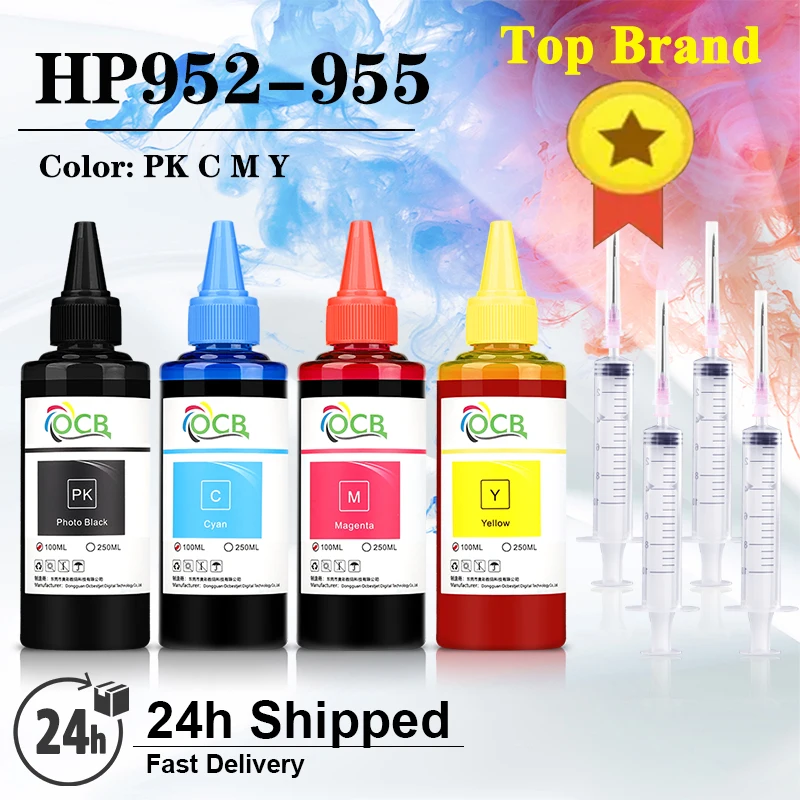 

100ML*4 955 955XL Refill ink kits For HP OfficeJet Pro 7740 8710 8715 8720 8730 8740 8210 8216 8725 printer pigment ink