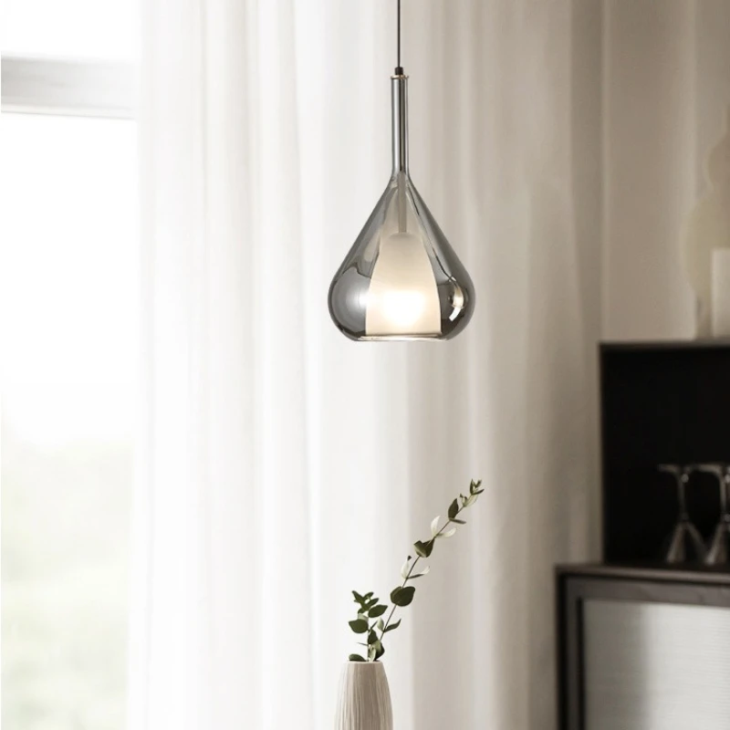 Nordic Minimalist LED Pendant Light Creative Water Drop Shaped Lamp Decorative Lighting for Living Room Dining Room Bedroom