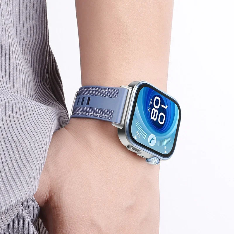 Strap for Huawei Watch Fit 4 3 Pro Breathable Composite Silicone Nylon bracelet correa wrist Accessories Huawei Watch Fit 4 Band
