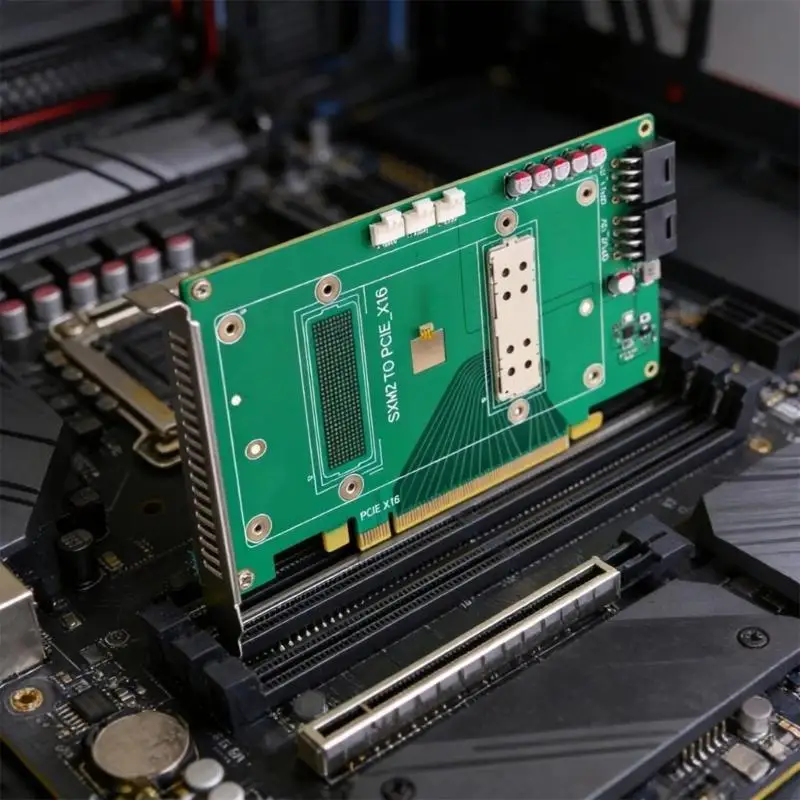 31BA Graphics Card Adapter Card SXM2 To PCIe X16 Expansion Card With Temperature