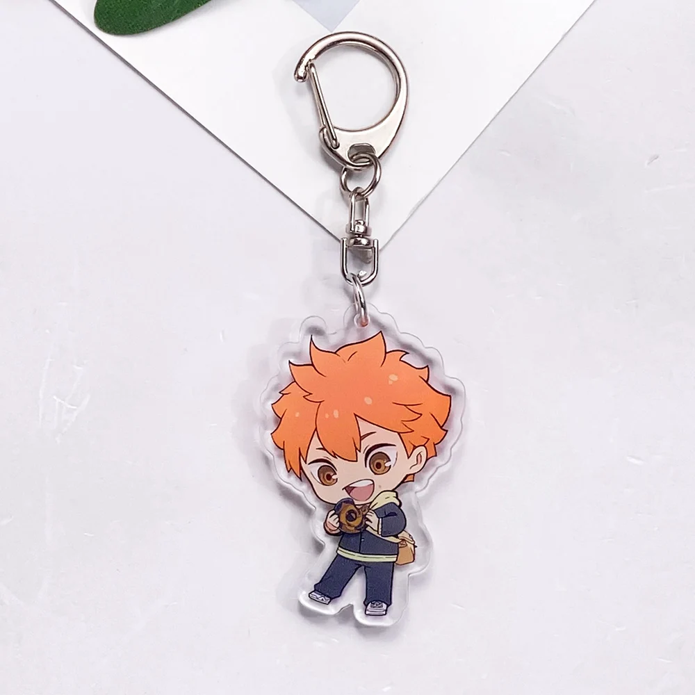 شخصيات الرسوم المتحركة Haikyuu! الاكريليك مضحك شعبية المفاتيح الاكسسوارات حقيبة سحر حقيبة الظهر قلادة حلقة رئيسية المشجعين الأصدقاء الهدايا #2