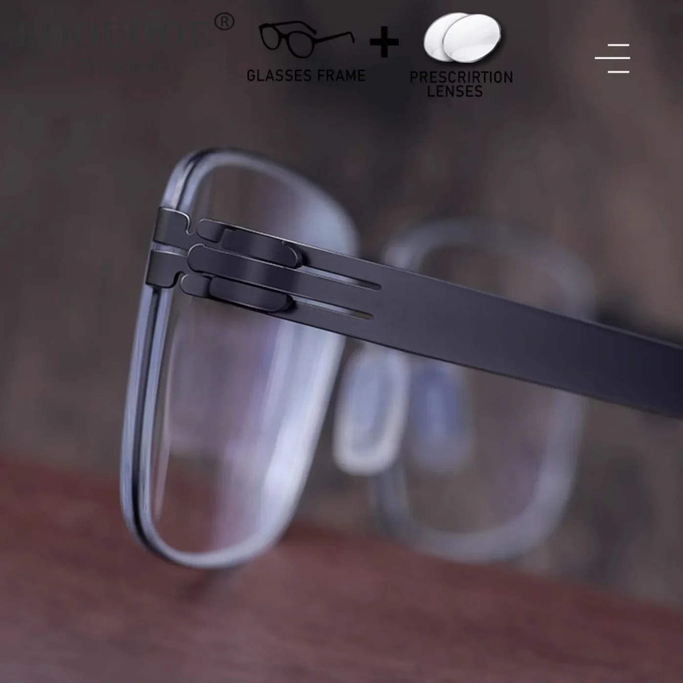 نظارات طبية بتصميم KUXA 1.61 MR-8 فائقة القوة 1.67 عدسات قصر النظر نظارات مضادة للانعكاس وحماية من الأشعة فوق البنفسجية