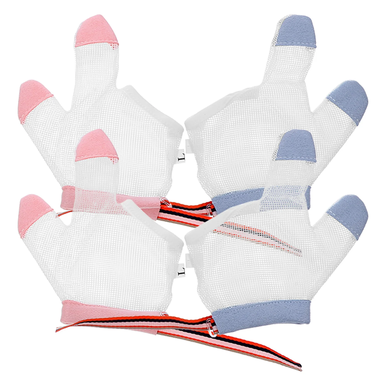 2 Pairs Ring Biting Gloves Stop Sucking Baby Finger for Kids Thumb Protector Protection Net Guard Infant Fingers