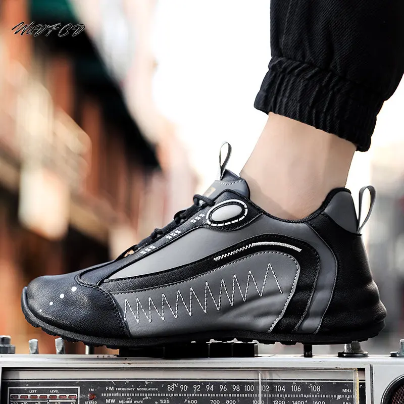 Chunky Sneaker Men Cover Bottom Board Shoes Fashion Casual Microfiber Leather Breathable Increased Internal Platform Sport Shoes