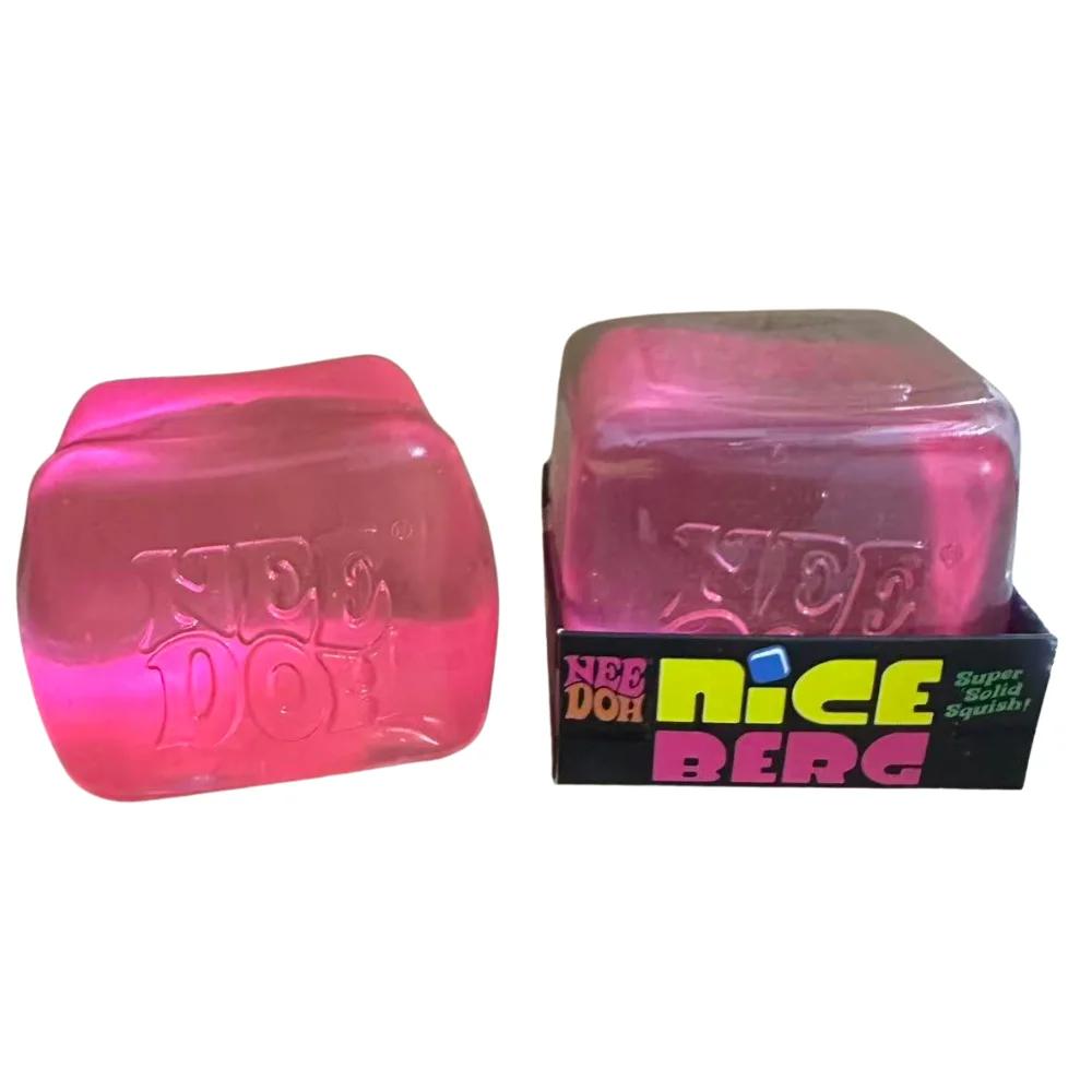 Schylling Needoh Nice Cube & Mini Jellyfish Sensorische Nice-Sicle Stressverlichtende Squishy Cube Anti-Angst Knijp Blind Box Speelgoed