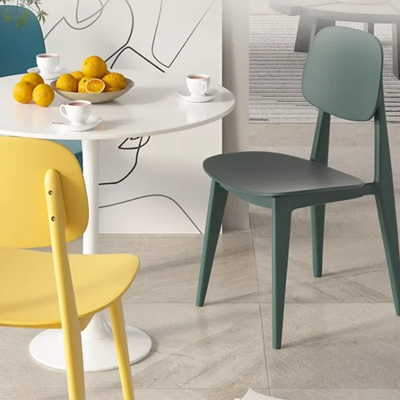 

Plastic Nordic Dining Chair Kitchen Living Room Restaurant Garden Dining Chair Hotel Luxury Silla De Comedor Home Furniture ZSDC