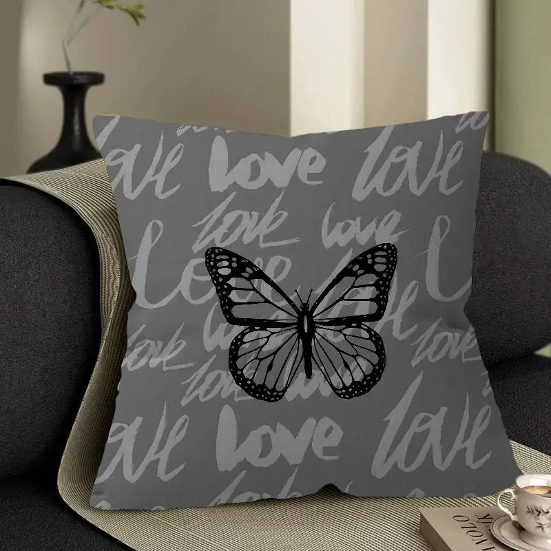 Flower Love Pattern Cushion Cover Car Throw Pillow Case For Sofa Car Christmas Gift 40x40cm 45x45cm