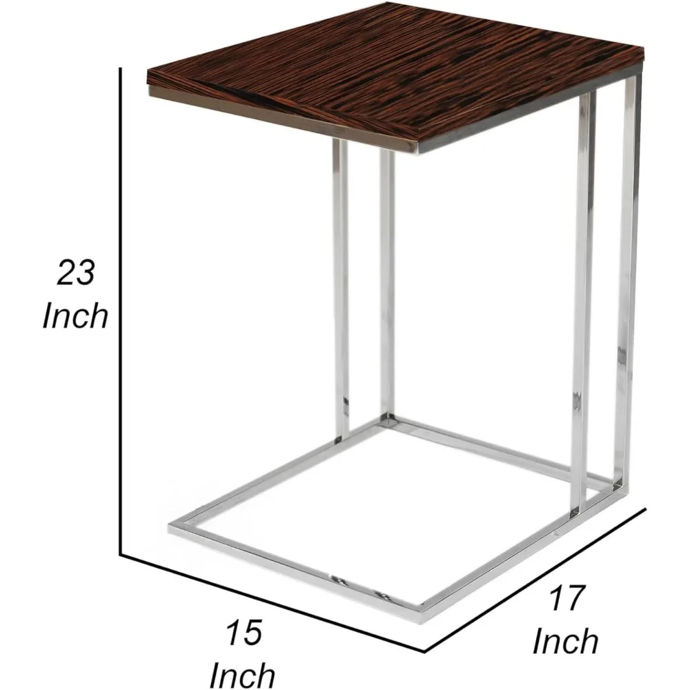 طاولة جانبية للكرسي من خشب القمح مستطيلة - تصميم حديث لمساحات المعيشة المنزلية #3