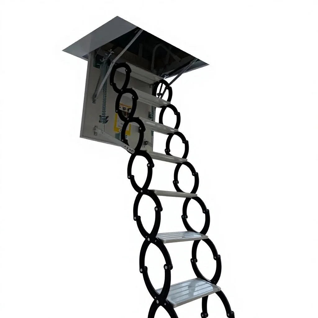 Fully Automatic Telescopic Attic Ladder, Modern Electric Household Ladder, Invisible Manual Duplex Staircase, Folding Lift